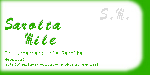 sarolta mile business card